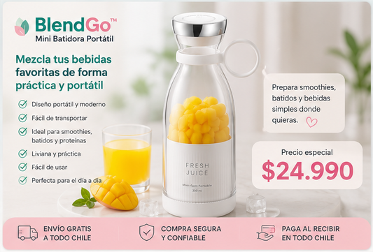 BlendGo™ | Mini Batidora | Blanca