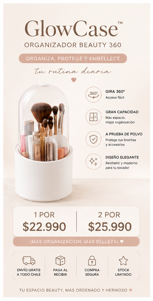 GlowCase™ | Organizador Beauty 360