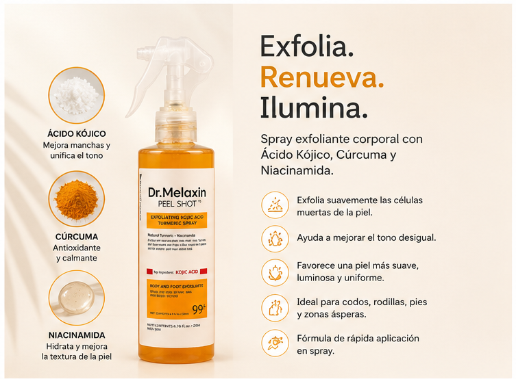 Glow Peel™ | Spray Exfoliante Corporal Iluminador