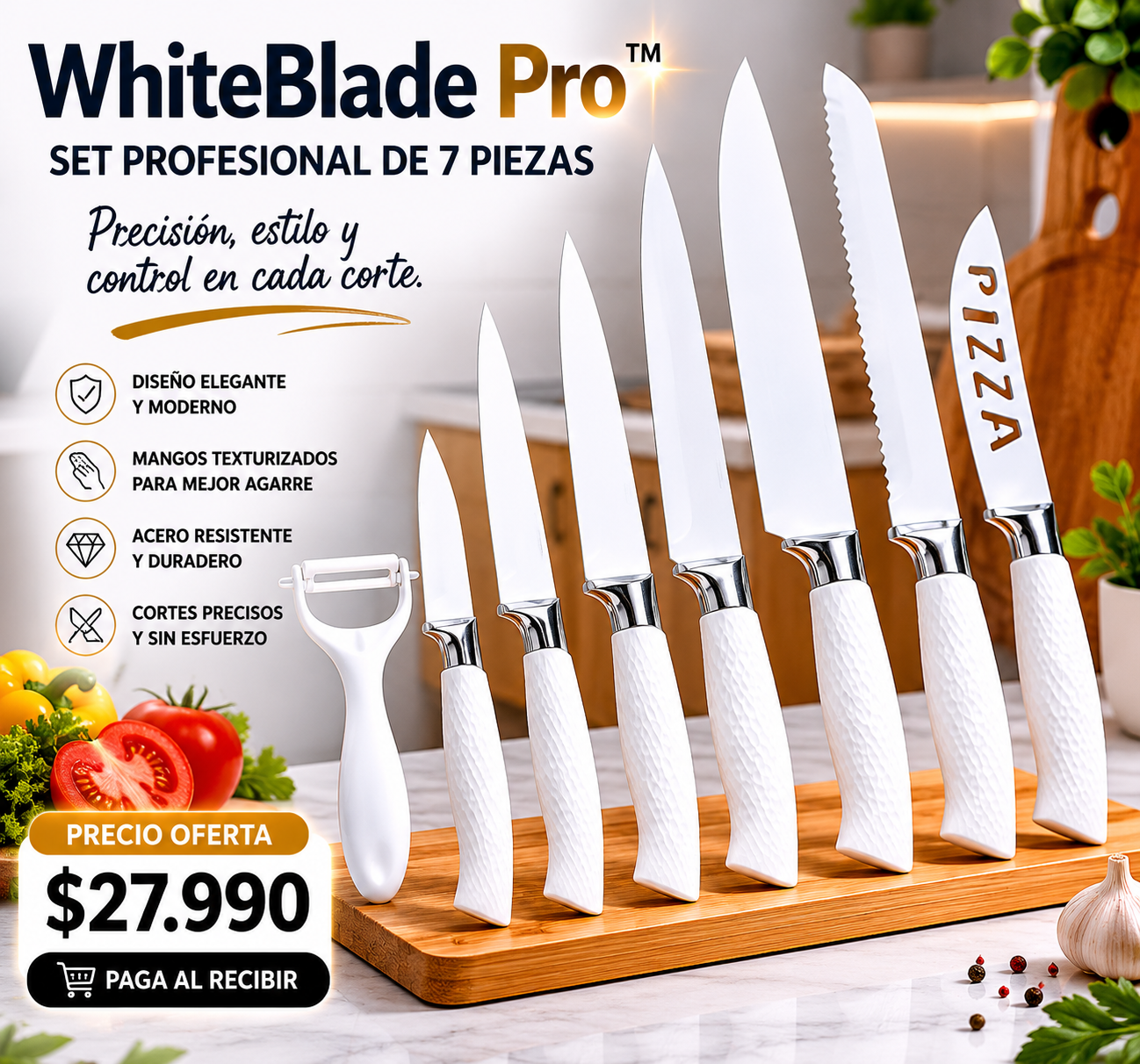 WhiteBlade Pro™ | Set Profesional de 7 Piezas