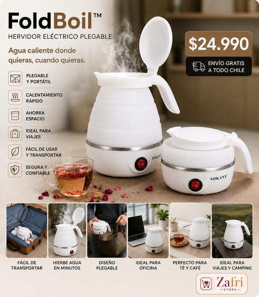 FoldBoil™ | Hervidor Eléctrico Plegable