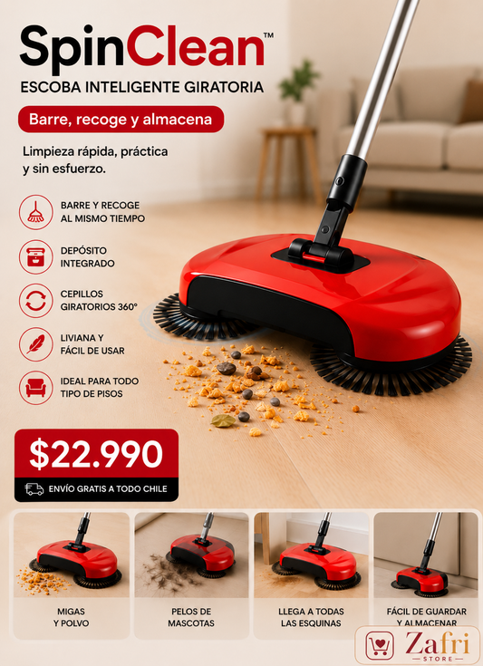 SpinClean™ | Escoba Inteligente Giratoria