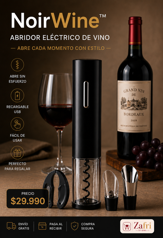 NoirWine™ | Abridor Eléctrico de Vino