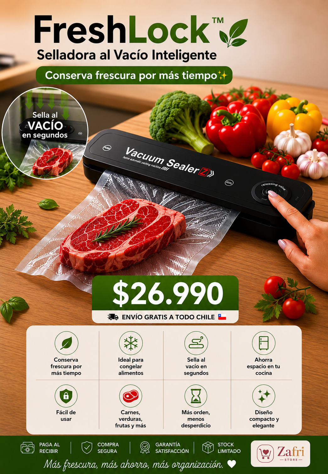 FreshLock™ | Selladora al Vacío Inteligente