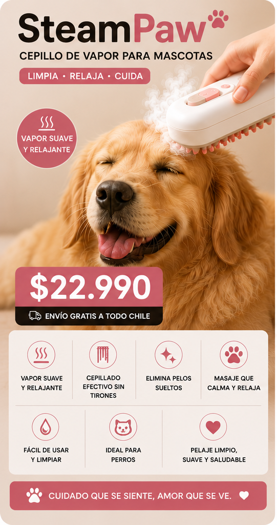 SteamPaw™ | Cepillo de Vapor para Mascotas
