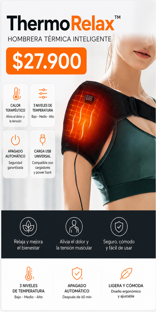 ThermoRelax™ | Hombrera Térmica Inteligente