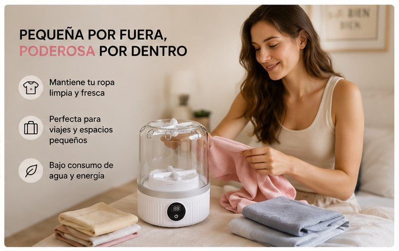 FreshWash™ | Mini Lavadora Portátil Inteligente