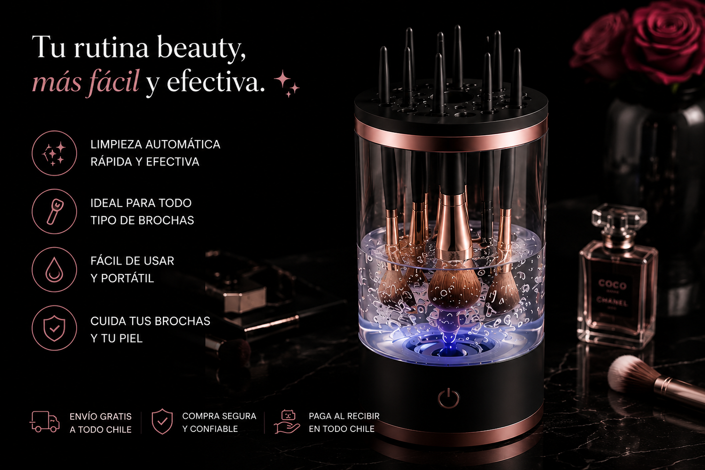 BrushClean™ | Lavadora de Brochas Beauty