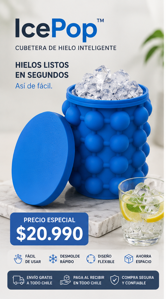 🧊 IcePop™ | Cubetera de Hielo Inteligente
