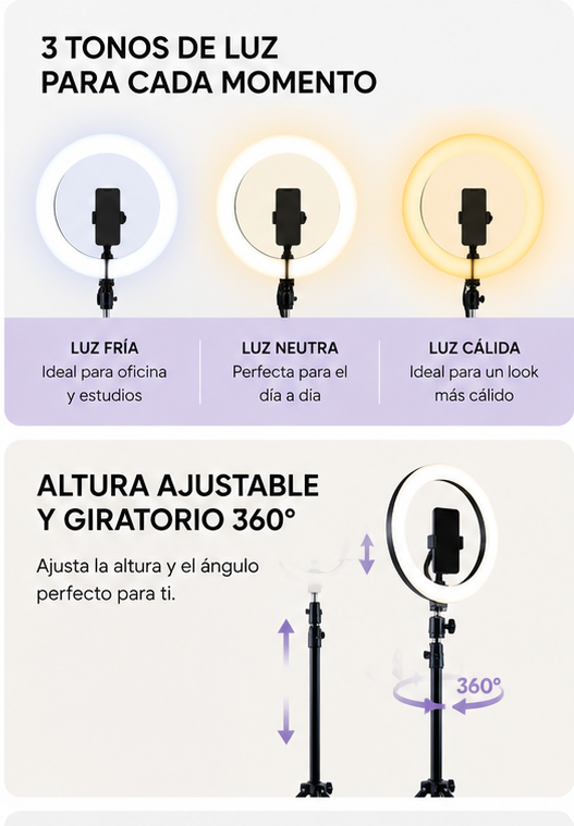 LumiStudio™ | Aro de Luz LED Profesional