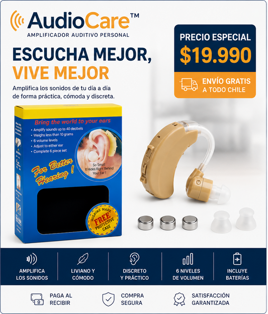 AudioCare™ | Amplificador Auditivo Personal
