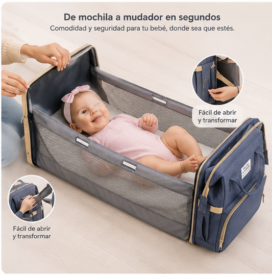 BabyNest™ | Mochila Mudador 2 en 1 Premium 💙