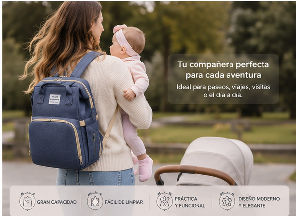 BabyNest™ | Mochila Mudador 2 en 1 Premium 💙