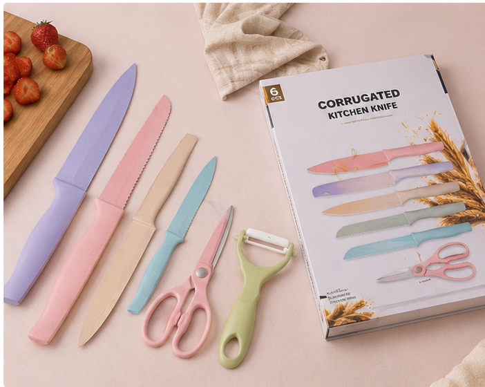 Color Knives™ | Set de Cuchillos 6 Piezas Pastel