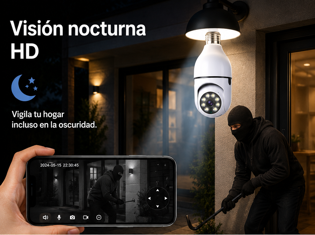 SecureLight 360™ | Cámara Foco de Seguridad Inteligente