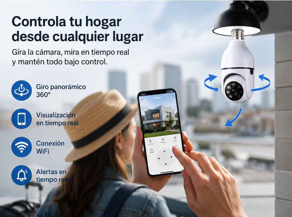SecureLight 360™ | Cámara Foco de Seguridad Inteligente