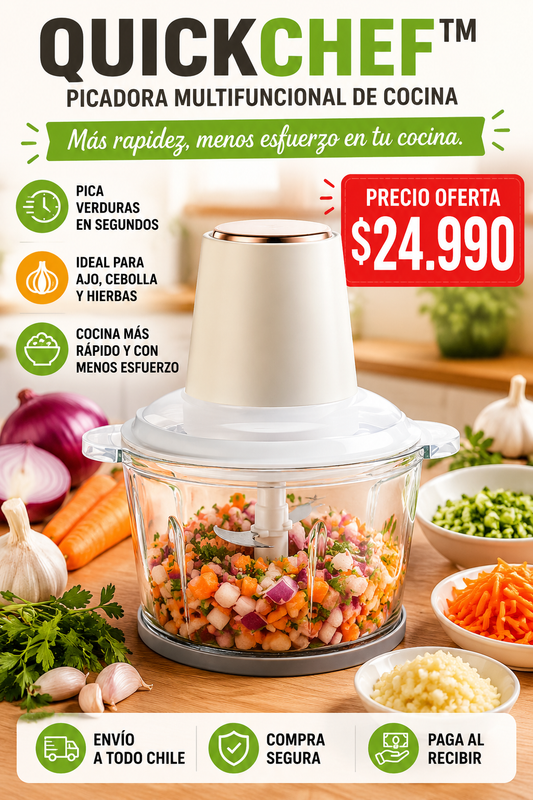 QuickChef™ | Picadora Multifuncional de Cocina
