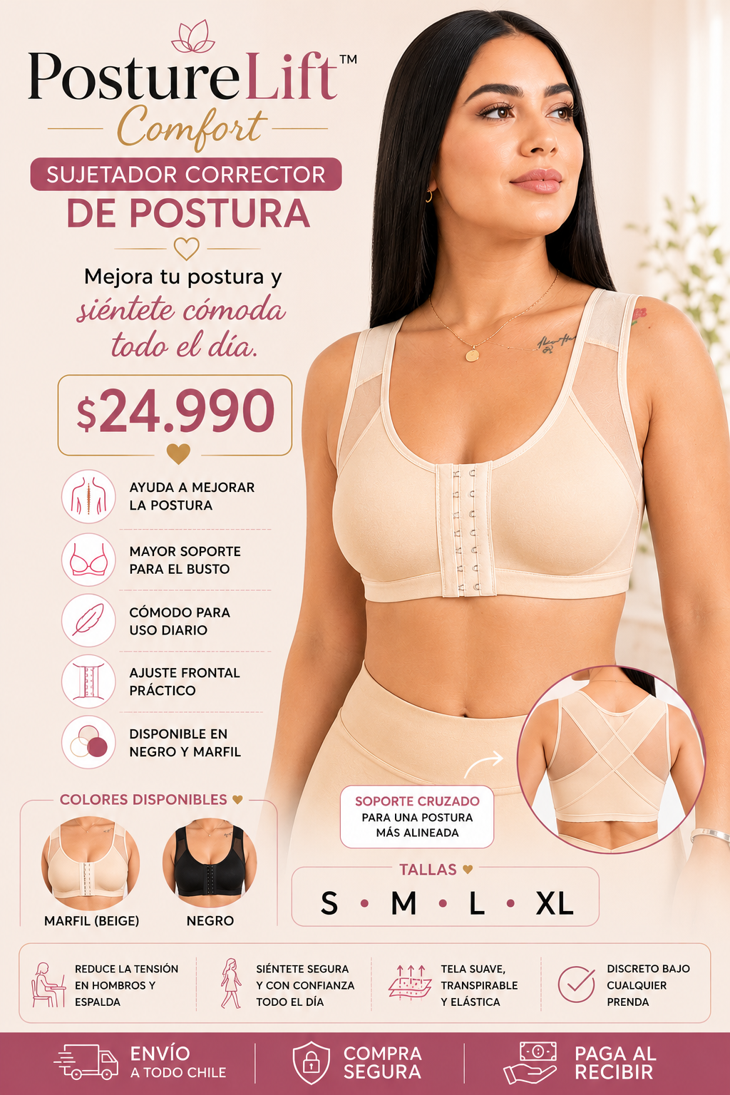 PostureLift™ Comfort | Sujetador Corrector de Postura